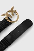 Шкіряний ремінь Pinko жіночий колір чорний (3058239)