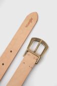 Шкіряний ремінь Wrangler жіночий колір бежевий