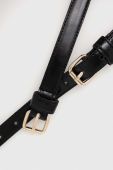 Шкіряний ремінь Lovechild жіночий колір чорний