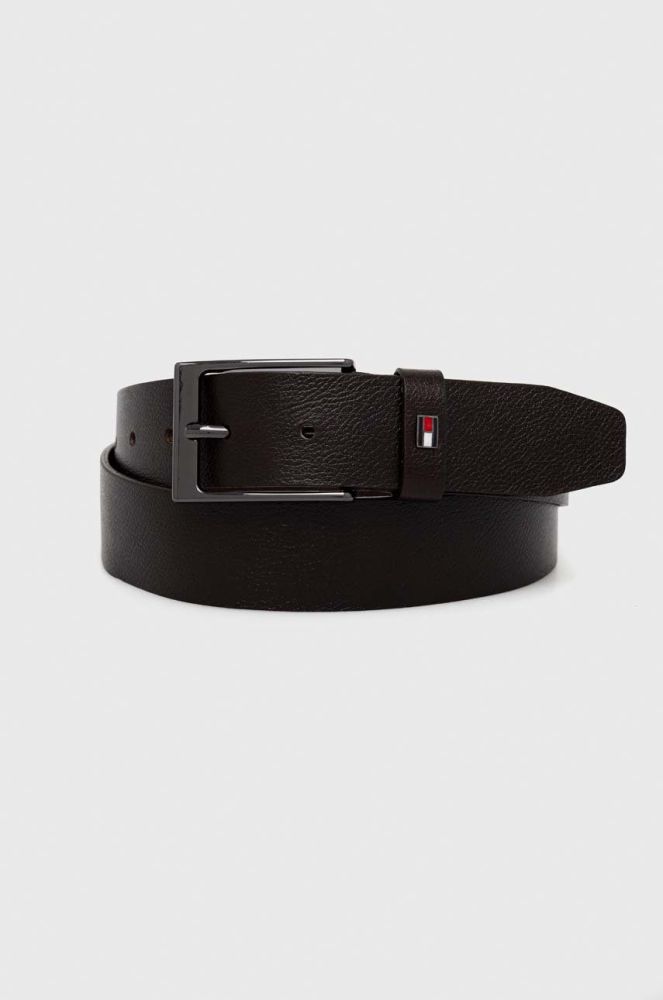 Шкіряний ремінь Tommy Hilfiger чоловічий колір коричневий (2812698)
