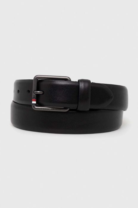 Шкіряний ремінь Tommy Hilfiger чоловічий колір чорний (2822145)