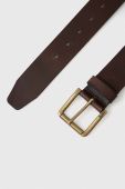 Шкіряний ремінь BOSS чоловічий колір коричневий (3070863)