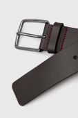 Шкіряний ремінь HUGO чоловічий колір коричневий (3185258)