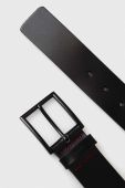 Шкіряний ремінь HUGO чоловічий колір чорний (3202959)