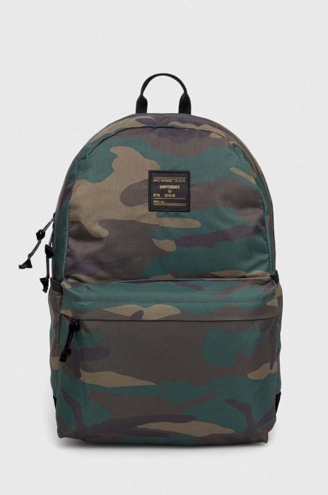 Рюкзак Superdry жіночий колір зелений великий візерунок (3181484)