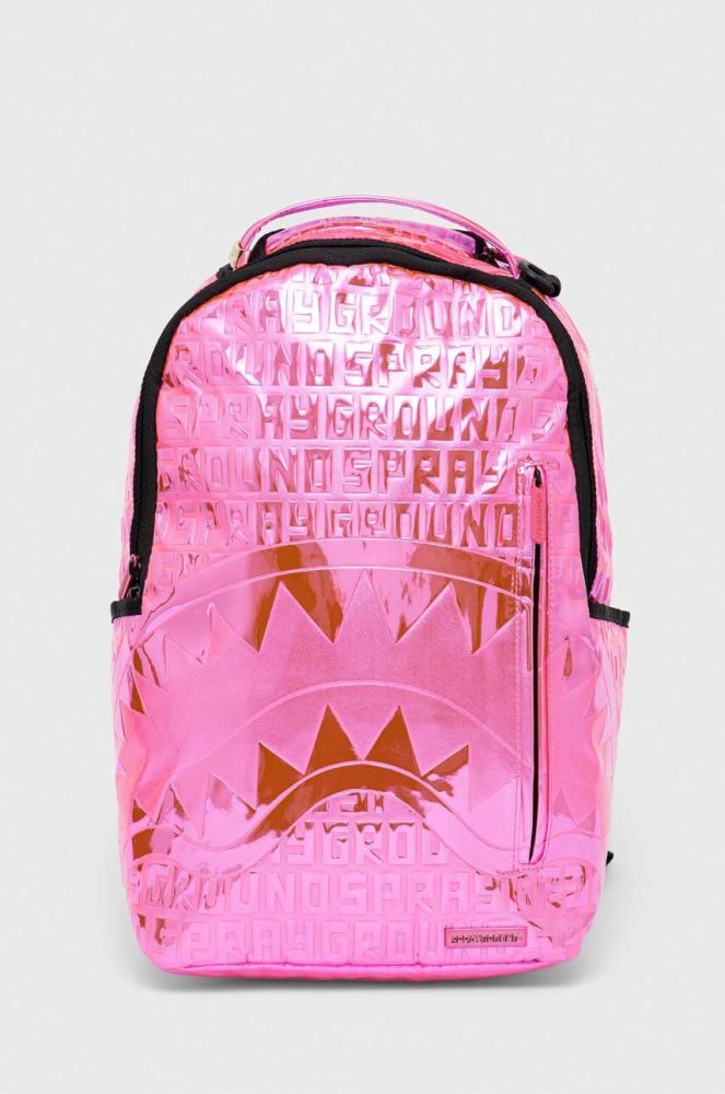Рюкзак Sprayground колір рожевий великий однотонний