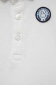 Дитяче поло United Colors of Benetton колір білий з аплікацією