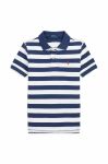 Дитяче бавовняне поло Polo Ralph Lauren колір синій візерунок