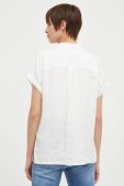 Сорочка з льону Tommy Hilfiger колір білий relaxed класичний комір