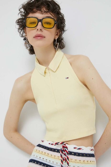 Топ Tommy Jeans жіночий колір жовтий (3082179)