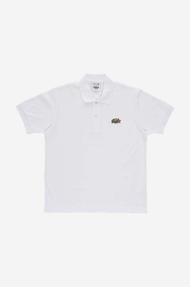 Бавовняне поло Lacoste x Netflix колір білий з аплікацією PH7057-VIR (3347990)