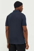 Бавовняне поло HUGO з аплікацією колір темно-синій