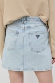 Джинсова спідниця Guess mini пряма колір блакитний (2988562)