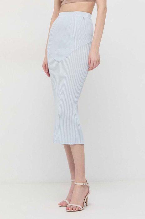 Спідниця Guess midi олівець колір блакитний