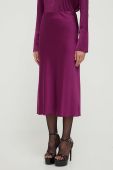 Спідниця Patrizia Pepe колір фіолетовий midi пряма