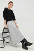 Спідниця Dkny колір сірий maxi розкльошена