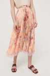 Спідниця Twinset maxi розкльошена колір барвистий (3222292)