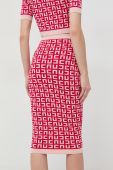 Спідниця Elisabetta Franchi колір рожевий midi олівець