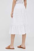Бавовняна спідниця Pepe Jeans Pelia колір білий midi розкльошена