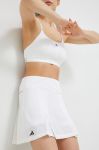 Спідниця adidas Performance колір білий mini розкльошена