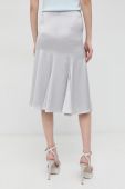 Спідниця Trussardi колір сірий midi розкльошена