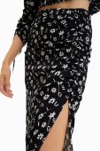 Спідниця Desigual колір чорний midi пряма (3045438)