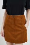 Спідниця Sisley колір коричневий mini пряма (3128665)