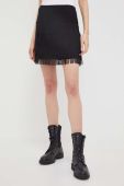 Спідниця Sisley колір чорний mini розкльошена