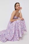 Спідниця Bardot колір фіолетовий midi розкльошена