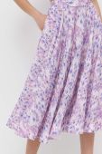 Спідниця Bardot колір фіолетовий midi розкльошена