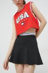 Спідниця Tommy Jeans колір чорний mini розкльошена (2996675)