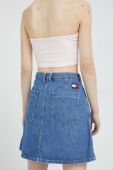 Джинсова спідниця Tommy Jeans mini розкльошена колір блакитний