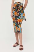 Бавовняна спідниця Weekend Max Mara midi пряма колір барвистий