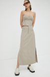 Спідниця Gestuz колір бежевий midi пряма