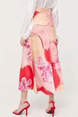 Спідниця Marciano Guess колір рожевий midi розкльошена