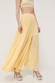 Спідниця Patrizia Pepe колір жовтий maxi розкльошена