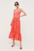 Спідниця Morgan колір помаранчевий midi розкльошена