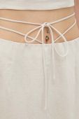 Спідниця з домішкою льону Gestuz Malou колір бежевий maxi пряма
