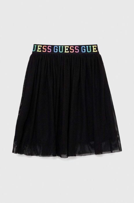 Дитяча спідниця Guess колір чорний mini розкльошена (2870762)