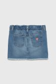Дитяча джинсова спідниця Guess mini пряма колір блакитний (2937493)
