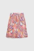 Дитяча спідниця Guess колір помаранчевий midi розкльошена