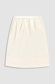 Дитяча бавовняна спідниця Coccodrillo колір бежевий midi пряма