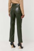 Штани Guess жіночі колір зелений пряме висока посадка (3517898)