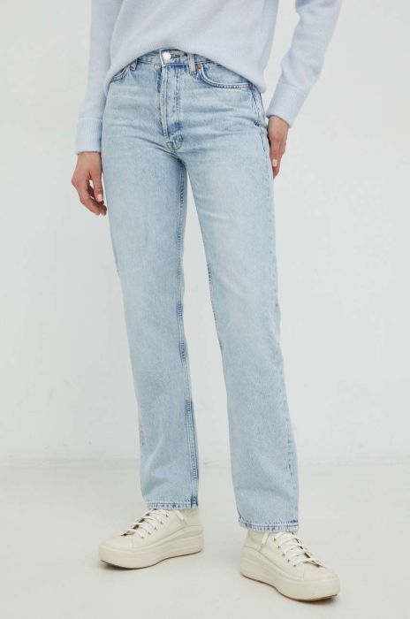 Джинси Samsoe Samsoe Susan жіночі висока посадка колір блакитний (2927357)