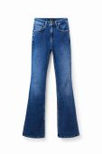 Джинси Desigual жіночі середня посадка колір блакитний (3058403)