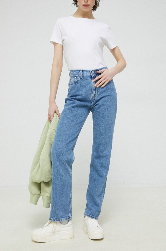 Джинси Tommy Jeans Julie жіночі висока посадка колір блакитний (3087896)
