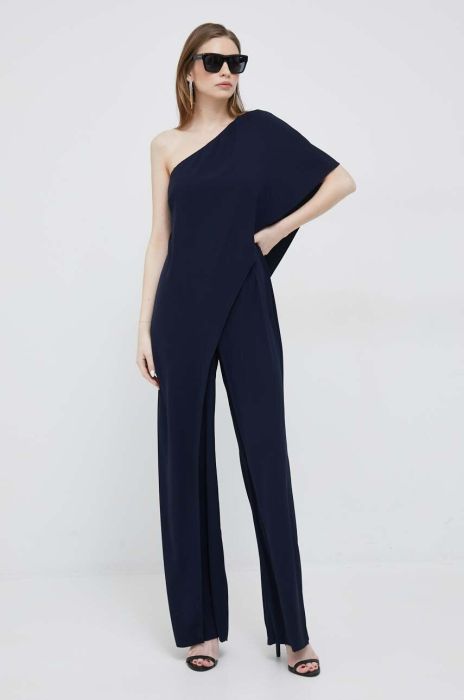 Комбінезон Lauren Ralph Lauren колір синій оголене плече