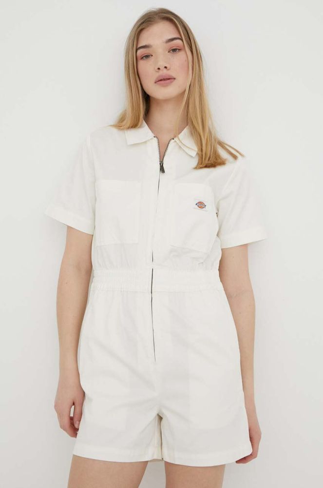 Бавовняний комбінезон Dickies колір бежевий з бавовни з коміром