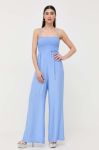Комбінезон Patrizia Pepe овальне декольте колір блакитний