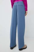 Штани Y.A.S Delto жіночі пряме середня посадка колір блакитний